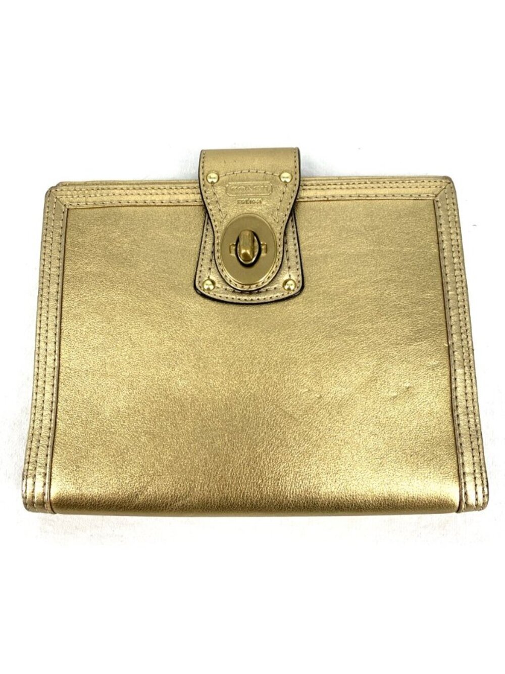 Coach Leather Legacy Agenda Gold Turn Lock Planner & Pen Passport Holder 2008